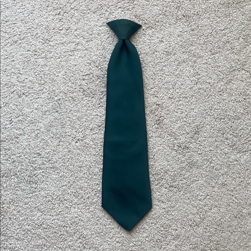 JCPenney Classic Hunter Green Clip Tie for Men